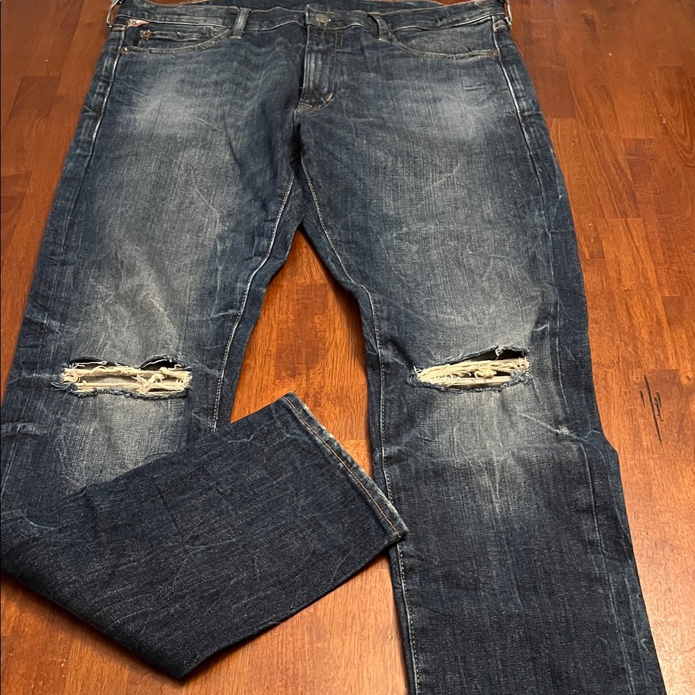 Ralph Lauren Denim&Supply Distressed Blue Jeans